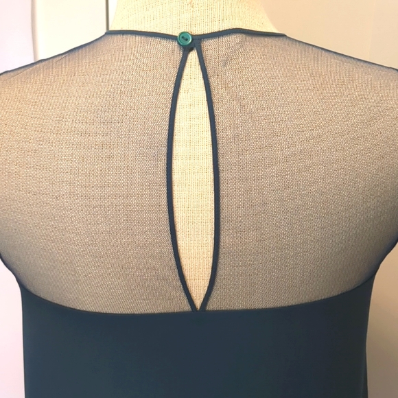 Babaton Sheer Mesh Top Blue Tank Top - Picture 7 of 10